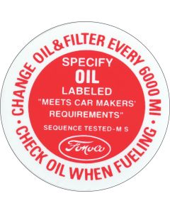 Oil Filler Cap Decal - Mercury