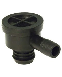 Power Brake Booster Check Valve, 1969 Falcon or Comet, for Disc Brakes, Bendix Aftermarket Replacement, Black Plastic, Single Tube