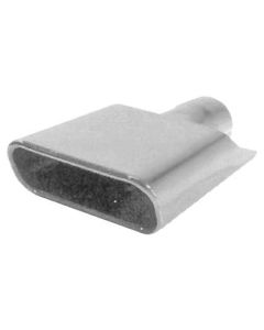 1970 Mustang Mach 1 Type Stainless Steel Exhaust Tips with Rolled Edges, Pair