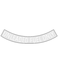 Ford Pickup Truck Unleaded Fuel Only Decal - 3 Long - Curved - White Letters