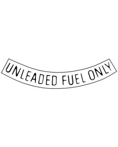 Ford Pickup Truck Unleaded Fuel Only Decal - 3 Long - Curved - Black Letters