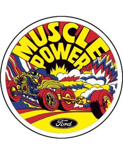 Decal - Muscle Power - Exterior - 3-1/4 Diameter