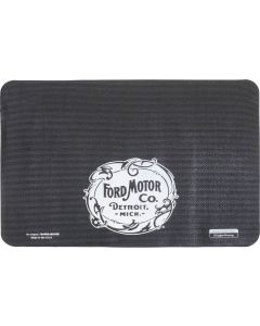 Fender Gripper - White Original Early Ford Motor Company Logo On A Black Background - 22 X 34