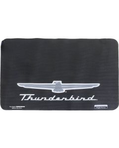 1955-1966 Ford Thunderbird Fender Gripper, Black With And Logo In White