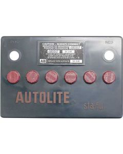 Autolite Sta-ful Battery Cover - Black Plastic With Red Simulated Caps - For 24F Series Battery