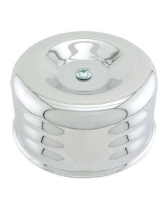 Air Cleaner - Louvered Chrome - 2-5/8 Throat - Fits 2 Barrel Carb