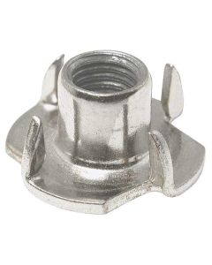 Model A Ford T Nut - 1/4-20 - Spiked Flange - Zinc