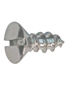 Oval Head Sheet Metal Screw - Slotted - 10 X 1/2