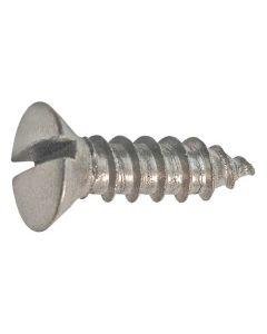 Oval Head Sheet Metal Screw - Slotted - 14 X 7/8 - Nickel