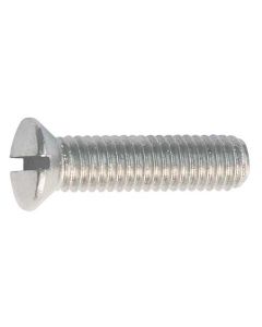 Model A Ford Oval Head Machine Screw - 10/32 X 3/4 - #8 Head - Stainless Steel - Slotted