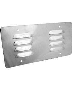 License Plate Backing Cover - Louvered - Stainless Steel
