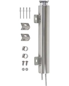 Radiator Water Overflow Tank - Polished Stainless Steel - 13 Long - 1-1/4 Pint Capacity
