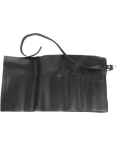 Model T Ford Tool Roll - Black Naugahyde With Nickel Hardware