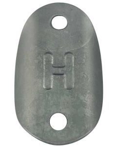Model T Ford Wood Wheel Felloe Plate - Stamped With An H Imprint