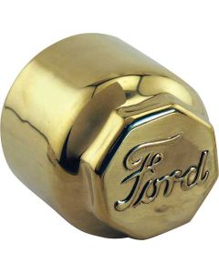 Model T Ford Hub Cap Set For Wood Wheels, Brass, Ford Script