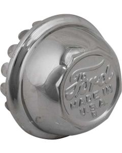 Model T Ford Wire Wheel Hub Cap - Nickel - Ford Script