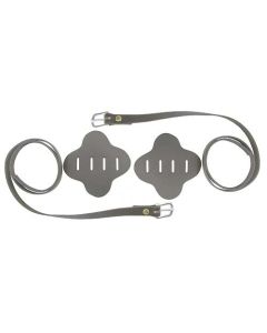 Model A Ford Top Saddle Straps & Pads - Nickel Buckle - Standard Phaeton