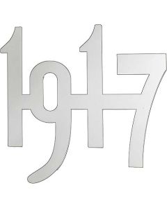 Radiator Year Script/ Chrome Plated Brass/ 1917