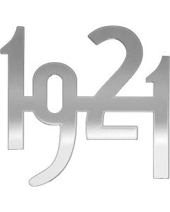 Model T Ford Radiator Year Script - 2 High - Chrome-Plated Brass - 1921