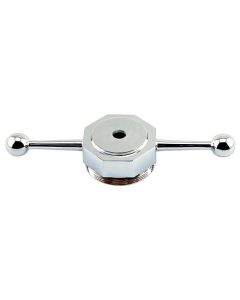 Model T Ford Radiator Cap - Chrome - Dogbone Style - Hole For Motor Meter