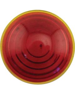 Model T Ford Oil Lamp Lens - Red Glass - 3-11/16 Diameter