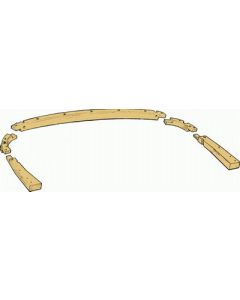 Model A Ford Belt Tack Rail Wood - Sport Coupe 50B - 5 Piece Set - Included In Body Wood Kits