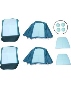1960 Ford Thunderbird Front Bucket Seat Covers, Vinyl, 2 Tone Green #19 & #20, Trim Code 53