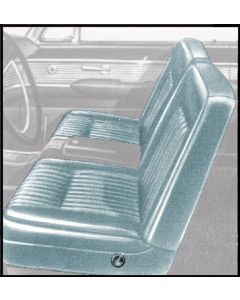 1962 Ford Thunderbird Front Bucket Seat Covers, Vinyl, Light Silver Blue Metallic #27, Trim Code 50