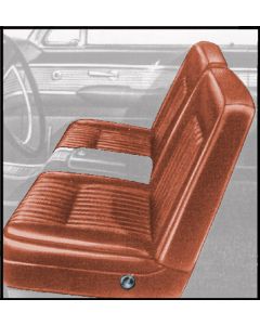 1962 Ford Thunderbird Front Bucket Seat Covers, Vinyl, Medium Chestnut Metallic (Rust) #28, Trim Code 59