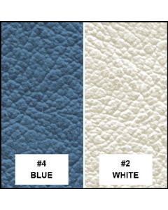 1958 Ford Thunderbird Front Bucket Seat Covers, Vinyl, Blue #4 & White #2, Trim Code XE