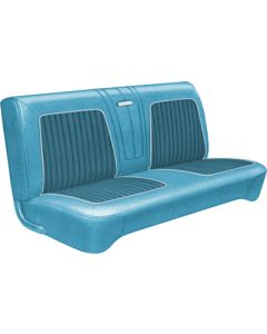 Front Bench Seat Cover - Falcon Futura, Sprint 2-Door & Ranchero - 2 Tone Blue L-1761 With L-1763 Inserts
