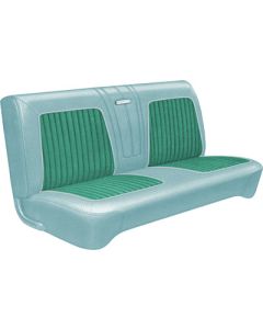 Front Bench Seat Cover - Falcon Futura, Sprint 2-Door & Ranchero - 2 Tone Turquoise L-1934 With L-1991 Inserts