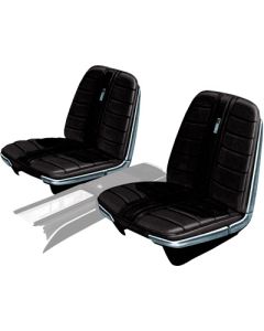 Front Bucket Seat Covers, Black, 1966