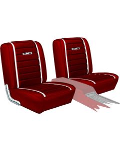Seat Covers - Pair Of Front Bucket - Fairlane Sports Coupe - Red L-957