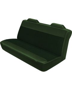 Seat Cover - Front Bench - Torino 2 Door Hardtop, Fastback or Convertible - Green L-4234 With Green L-4238 Inserts