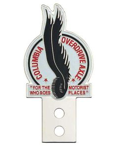 License Plate Medallion - Columbia Overdrive - Metal License Topper - 3.5 Overall Height - Ford