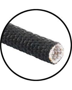Wire Loom - 1/4 ID - Black - Flexible Cloth - Sold By The Foot