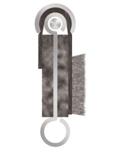 Window Belt Line Weatherstrip - 72 Inch Piece-stainless steel bead-Ford