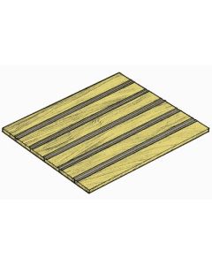 Custom Floor Wood & Stainless Steel Strip Kit - Ford PickupTruck - Red Oak