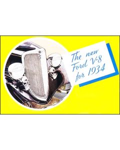Sales Brochure - The New Ford V-8 For 1934 - Fold-Out - Ford Passenger Car