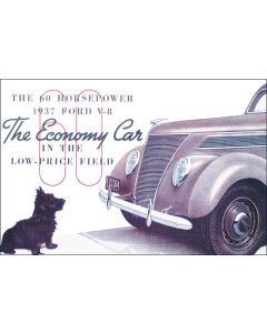 Sales Brochure - The Economy Car In The Low Price Field - Fold-Out Style - V-8 60 HP - Ford Passenger Car