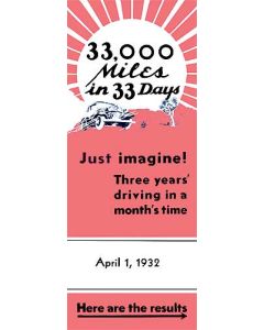 Sales Brochure - 33,000 Miles In 33 Days Endurance - Ford