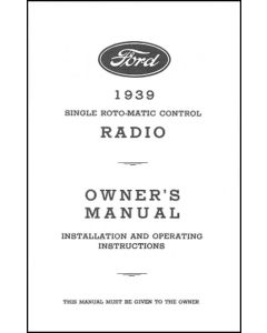Radio Installation Handbook - 15 Pages - Ford