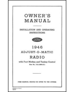 Radio Installation Handbook - 8 Pages - Ford