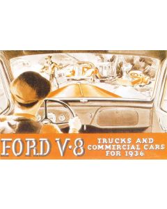 Sales Brochure - Fold-Out Style - Ford Flathead V8 Truck & Commercial Car