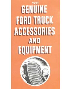 Ford Truck Accessory Brochure, Fold-Out Style, 1937