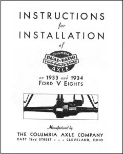 Columbia Rear Axle Installation Instructions - 12 Pages - Ford V8