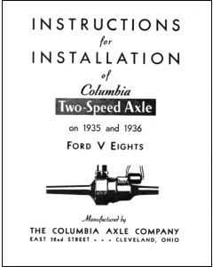 Columbia Rear Axle Installation Instructions - 12 Pages - Ford V8
