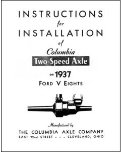 Columbia Rear Axle Installation Instructions - 12 Pages - Ford