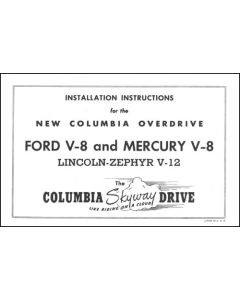 Columbia Rear Axle Installation Instructions - Ford, Mercury, & Lincoln Zephyr - 10 Pages